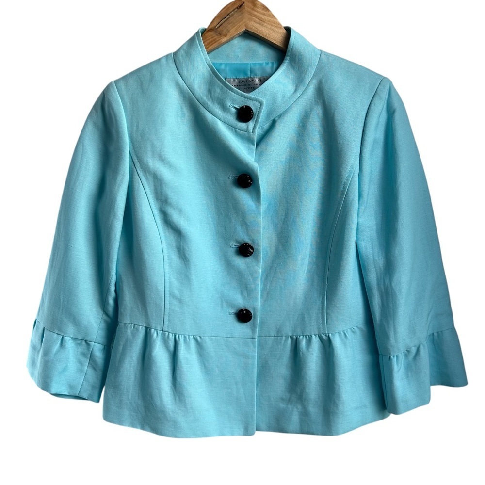 NEW Tahari | Linen Blend Peplum Blazer Jacket